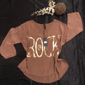 Rock on blouse